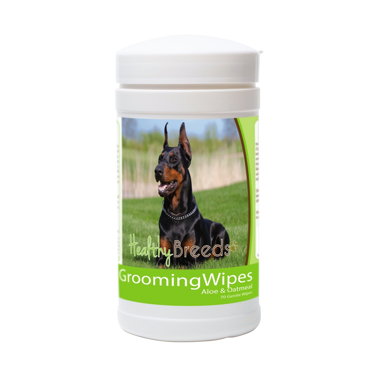 Picture of Healthy Breeds 840235151753 Doberman Pinscher Grooming Wipes