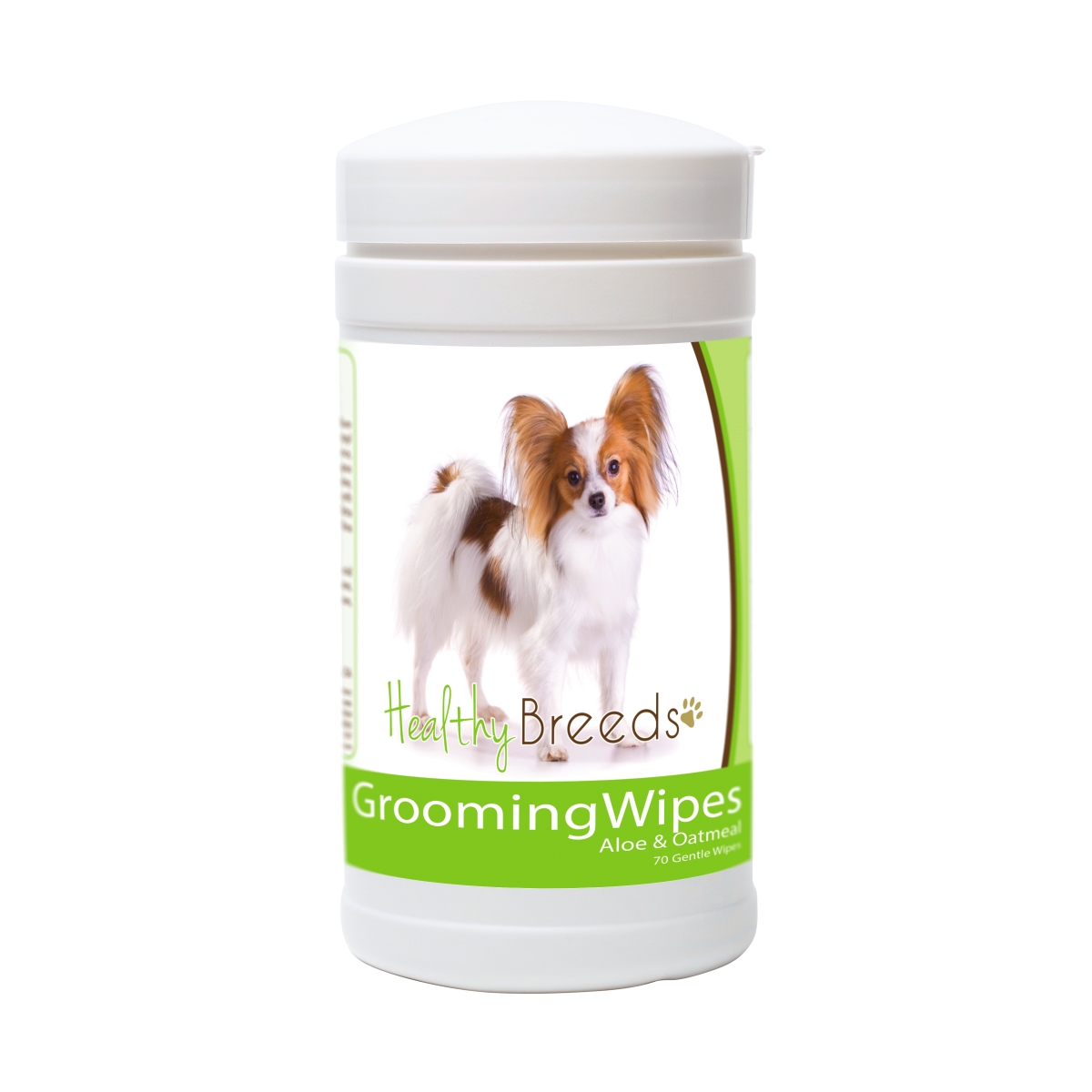 Picture of Healthy Breeds 840235151814 Papillon Grooming Wipes