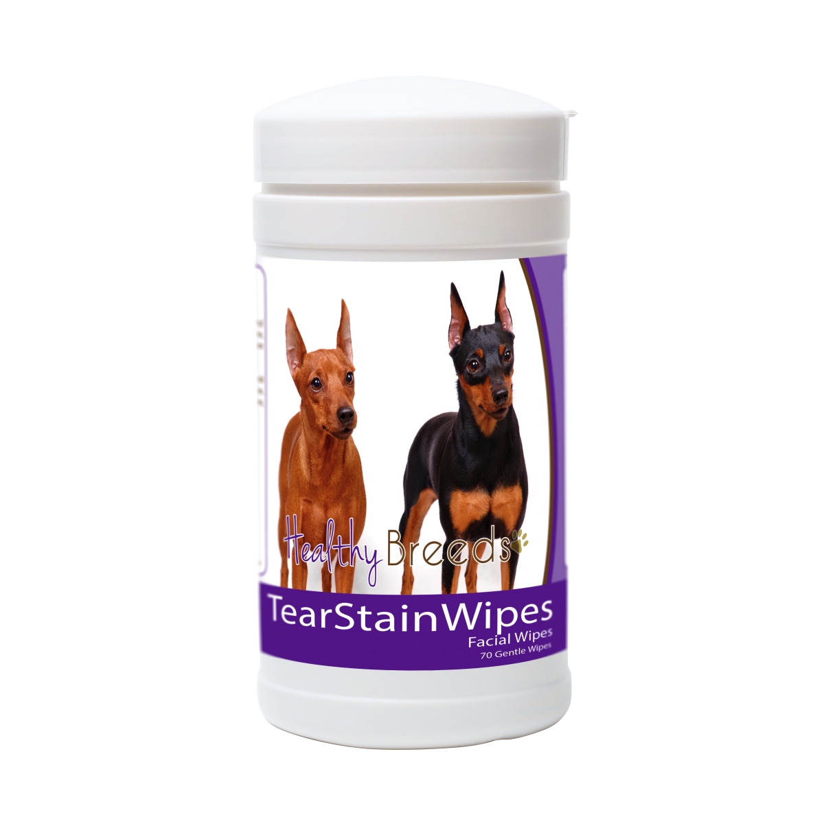 Picture of Healthy Breeds 840235152019 Miniature Pinscher Tear Stain Wipes