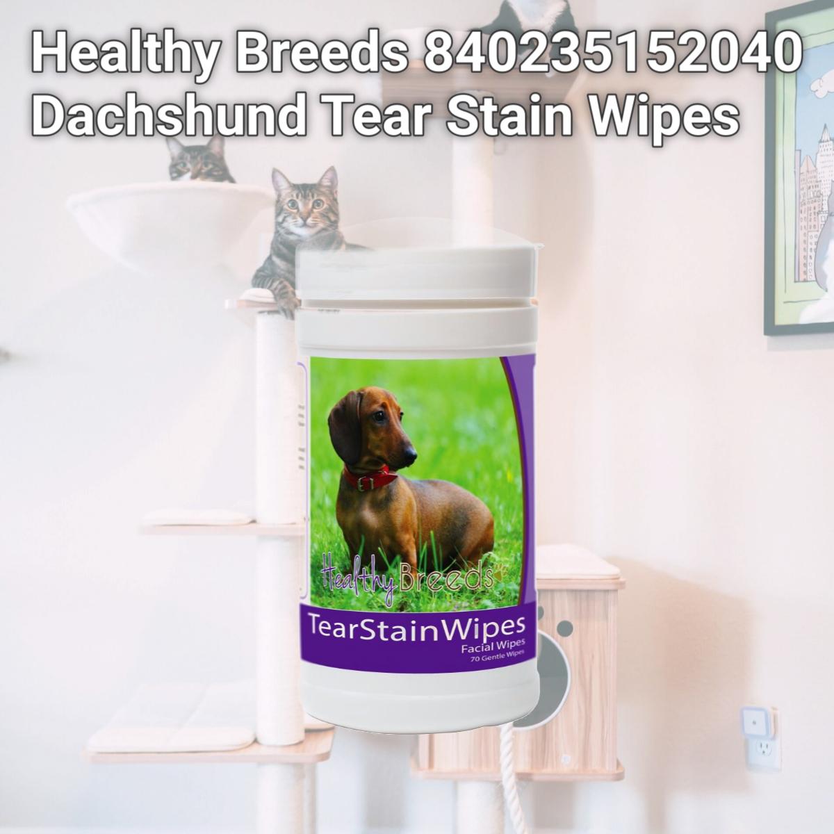 Picture of Healthy Breeds 840235152040 Dachshund Tear Stain Wipes