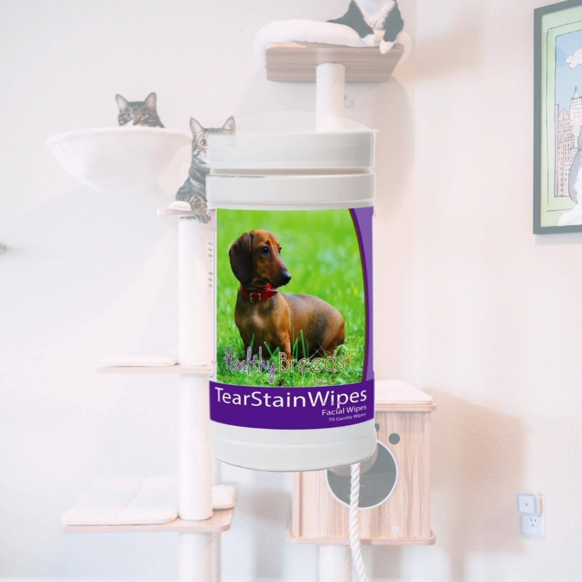 Picture of Healthy Breeds 840235152040 Dachshund Tear Stain Wipes