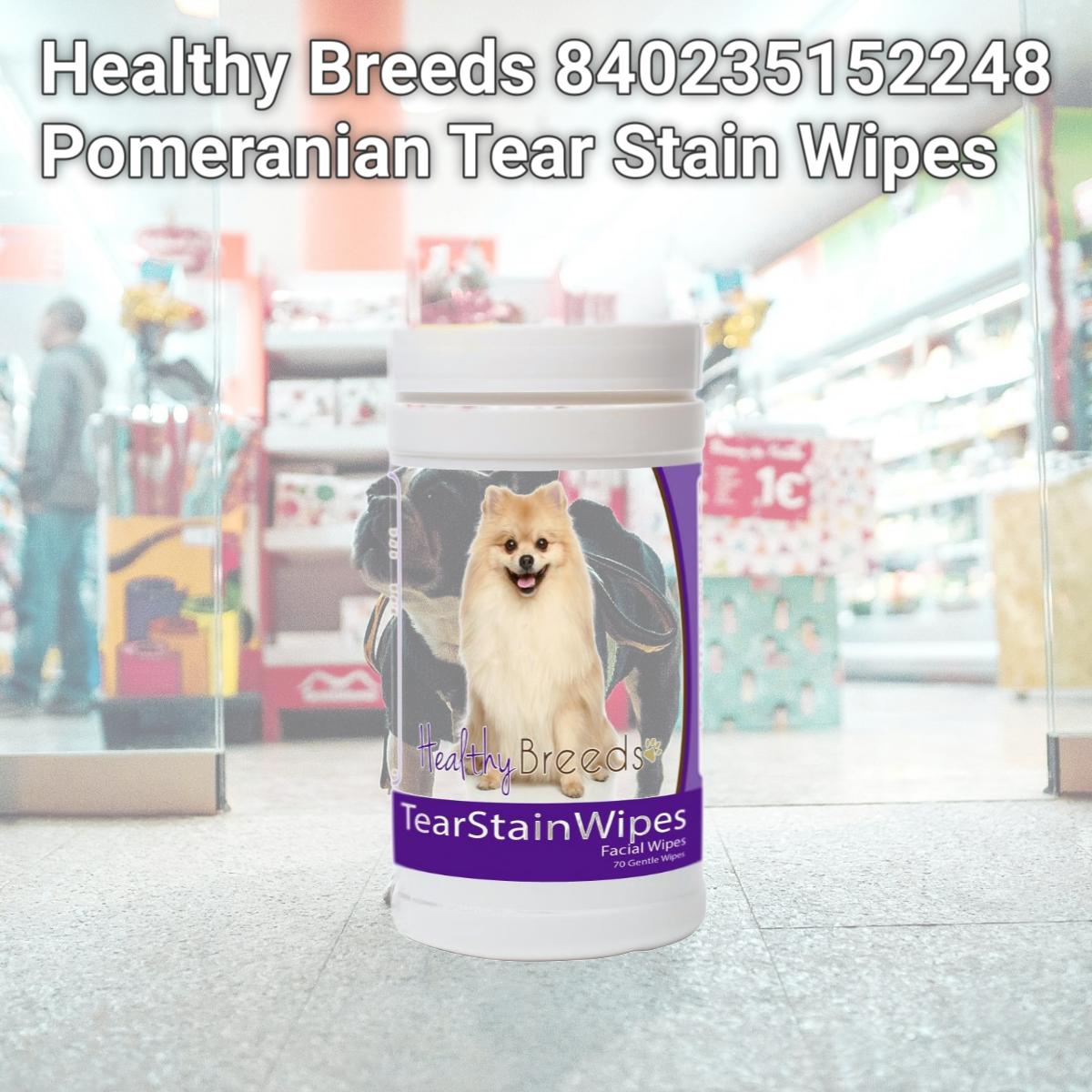 Picture of Healthy Breeds 840235152248 Pomeranian Tear Stain Wipes