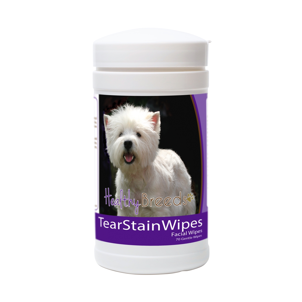Picture of Healthy Breeds 840235152361 West Highland White Terrier Tear Stain Wipes
