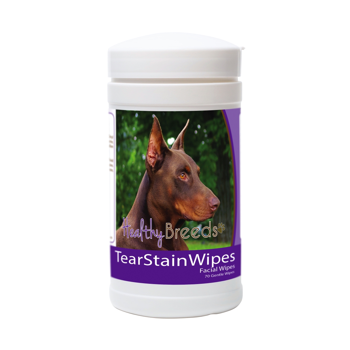Picture of Healthy Breeds 840235152385 Doberman Pinscher Tear Stain Wipes
