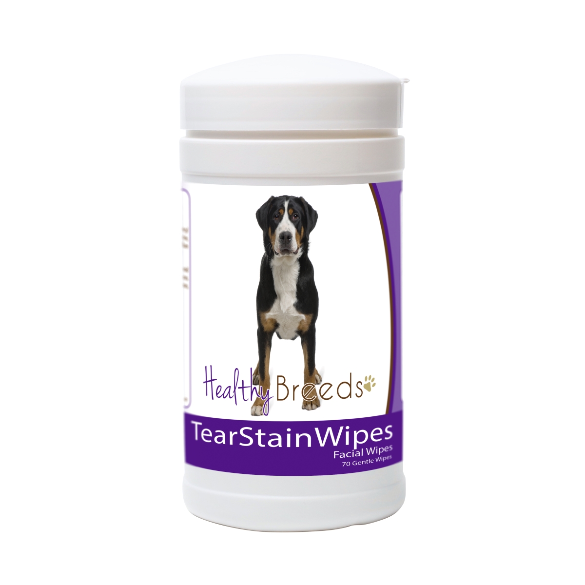 Picture of Healthy Breeds 840235152408 Greater Swiss Mountain Dog Tear Stain Wipes
