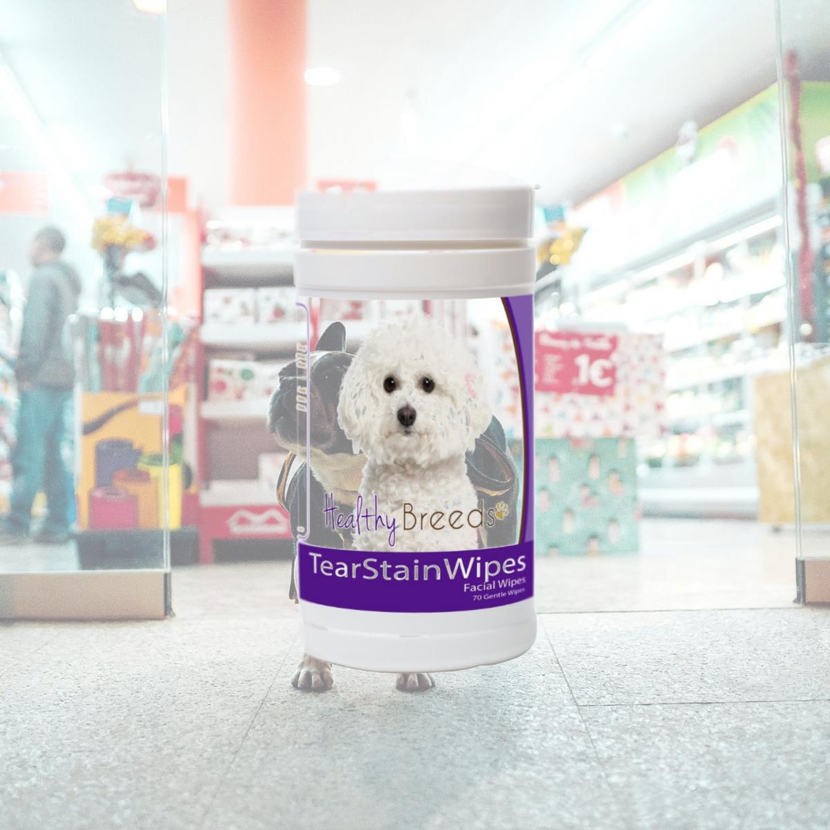 Picture of Healthy Breeds 840235152491 Bichon Frise Tear Stain Wipes