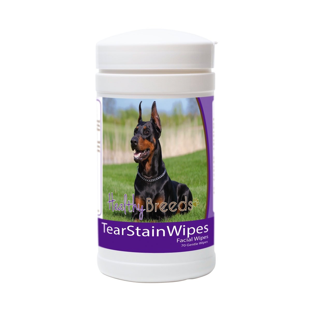 Picture of Healthy Breeds 840235152507 Doberman Pinscher Tear Stain Wipes