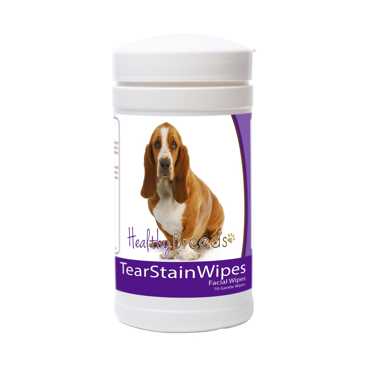 Picture of Healthy Breeds 840235152620 Basset Hound Tear Stain Wipes