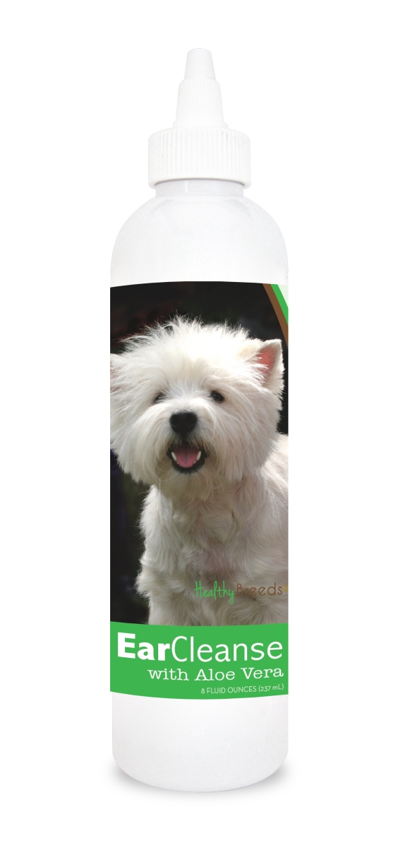Picture of Healthy Breeds 840235116493 8 oz West Highland White Terrier Ear Cleanse with Aloe Vera Cucumber Melon