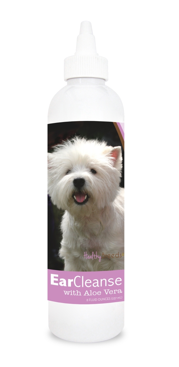 Picture of Healthy Breeds 840235116509 8 oz West Highland White Terrier Ear Cleanse with Aloe Vera Sweet Pea & Vanilla