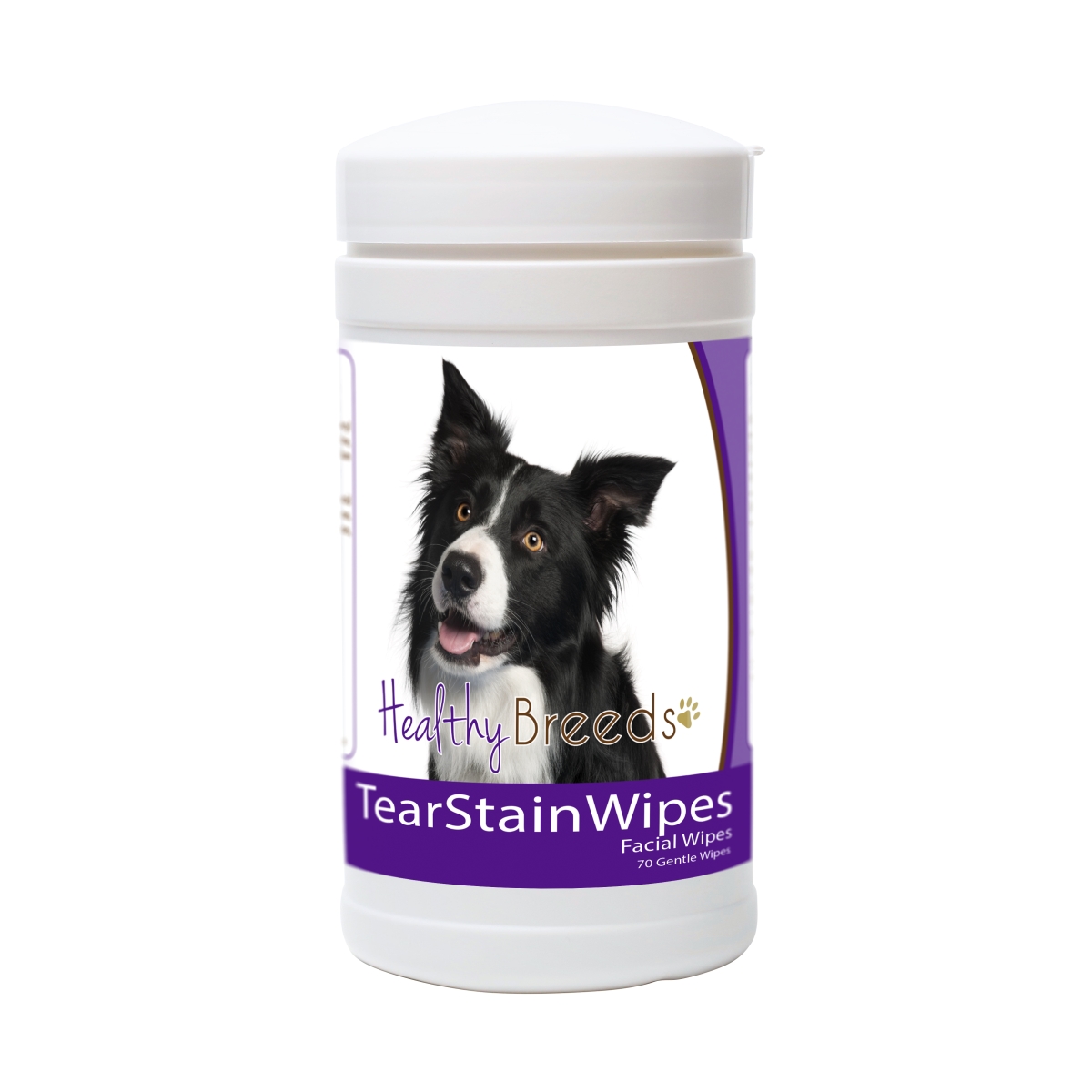 Picture of Healthy Breeds 840235152903 Border Collie Tear Stain Wipes