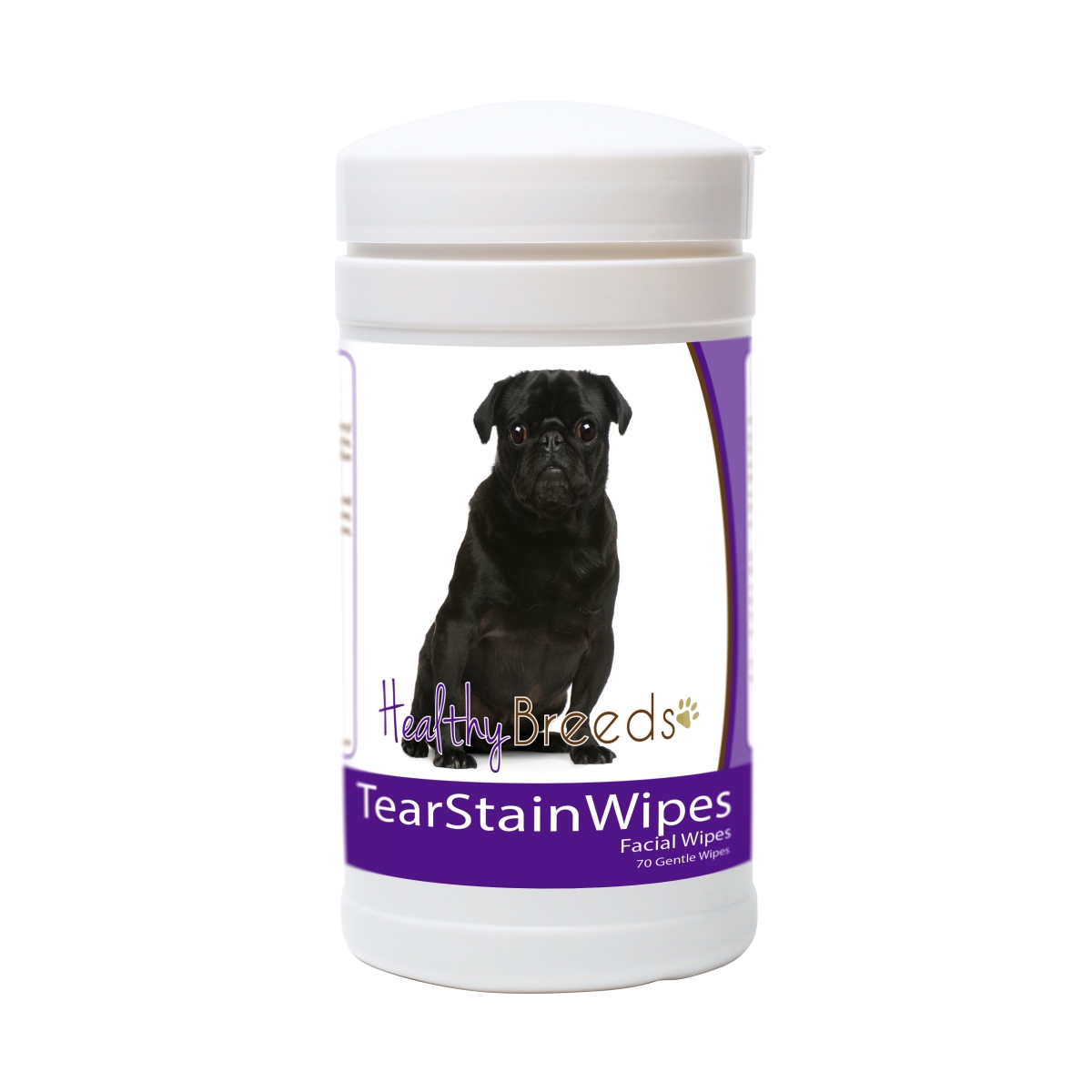 Picture of Healthy Breeds 840235152927 Pug Tear Stain Wipes