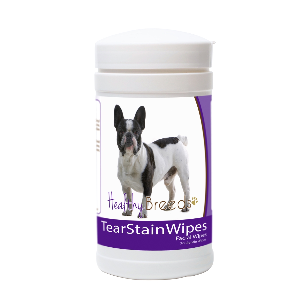 Picture of Healthy Breeds 840235152958 French Bulldog Tear Stain Wipes