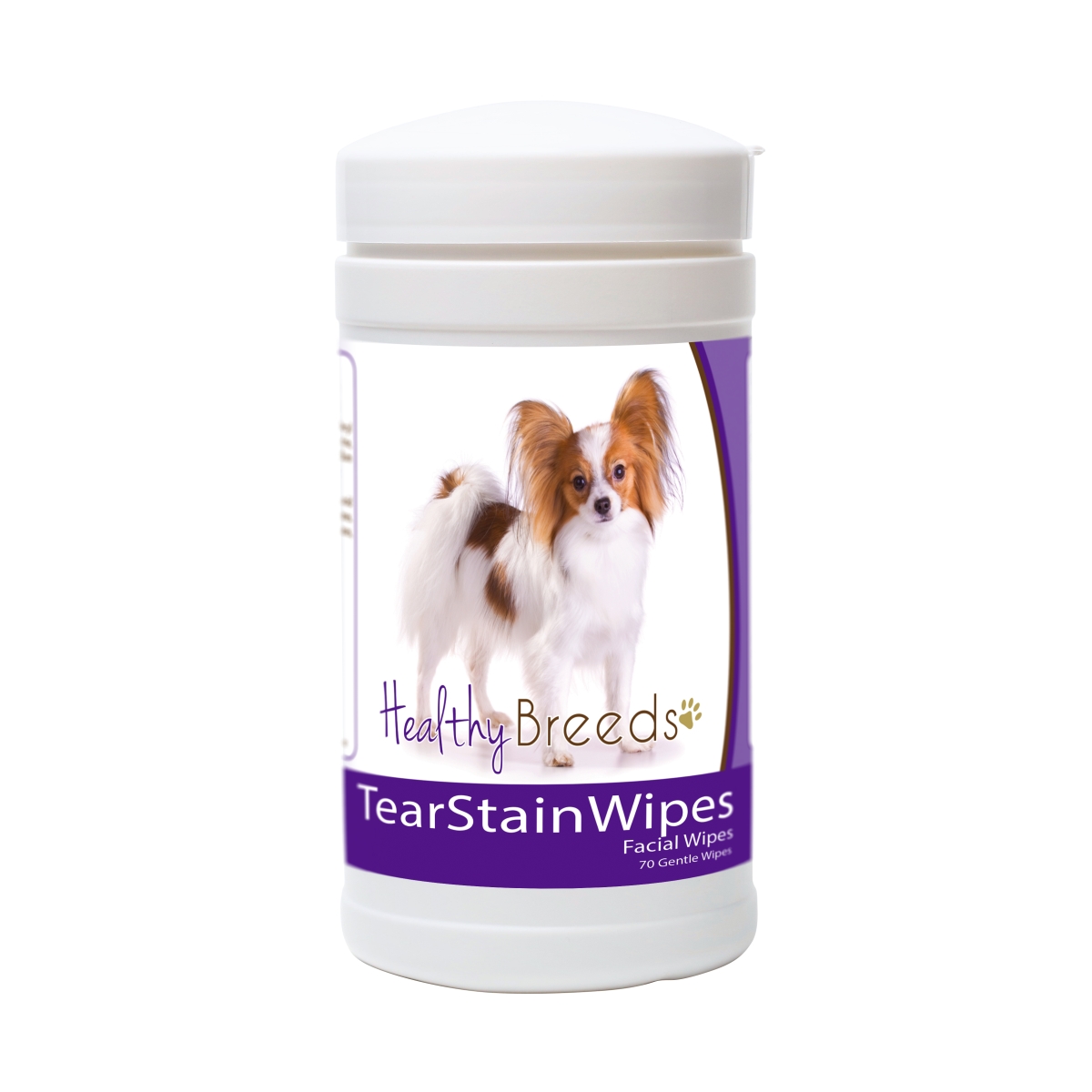 Picture of Healthy Breeds 840235153030 Papillon Tear Stain Wipes