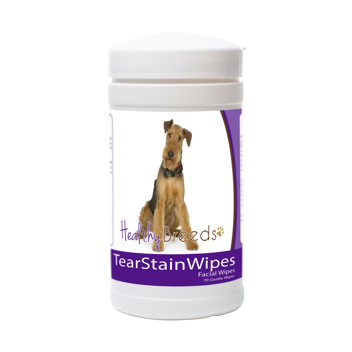 Picture of Healthy Breeds 840235153054 Airedale Terrier Tear Stain Wipes
