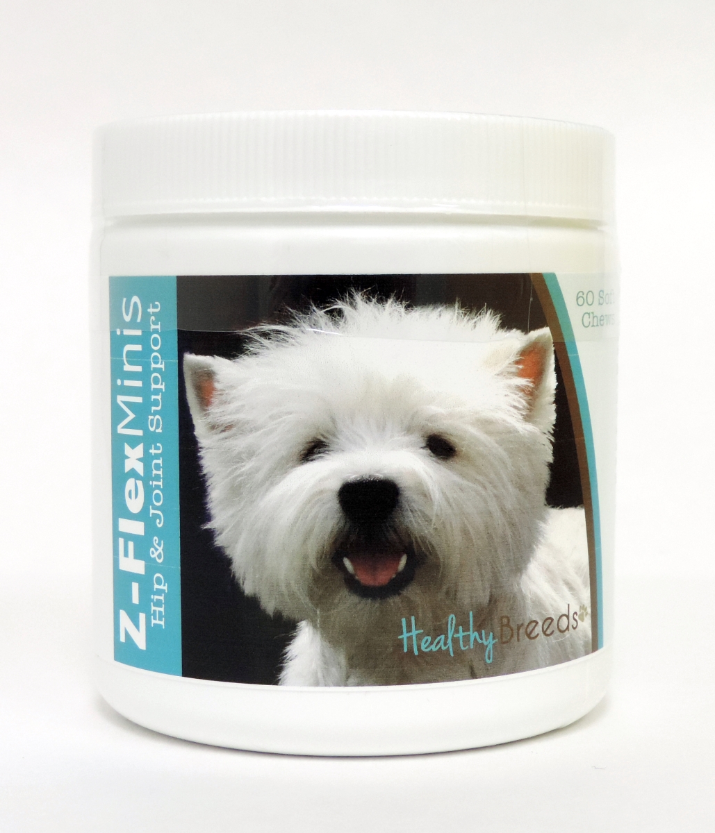 Picture of Healthy Breeds 840235116615 West Highland White Terrier Z-Flex Minis Hip & Joint Support Soft Chews, 60 Count