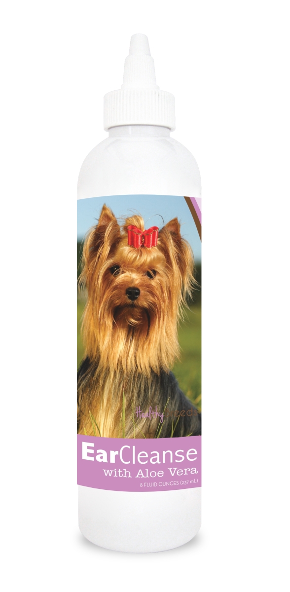 Picture of Healthy Breeds 840235116813 8 oz Yorkshire Terrier Ear Cleanse with Aloe Vera Sweet Pea & Vanilla