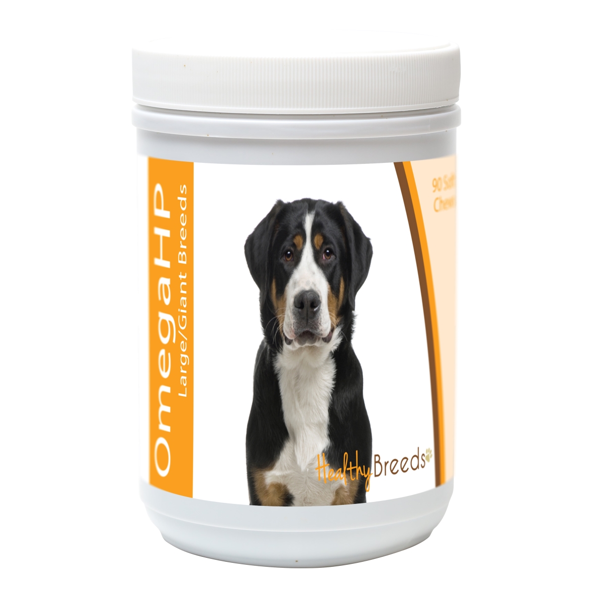 840235115632 Greater Swiss Mountain Dog Omega HP Fatty Acid Skin & Coat Support Soft Chews, 90 Count