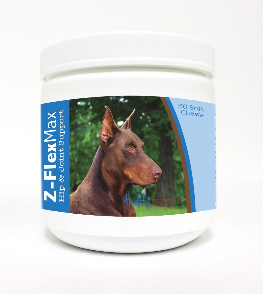 840235117292 Doberman Pinscher Z-Flex Max Hip & Joint Soft Chews, 50 Count