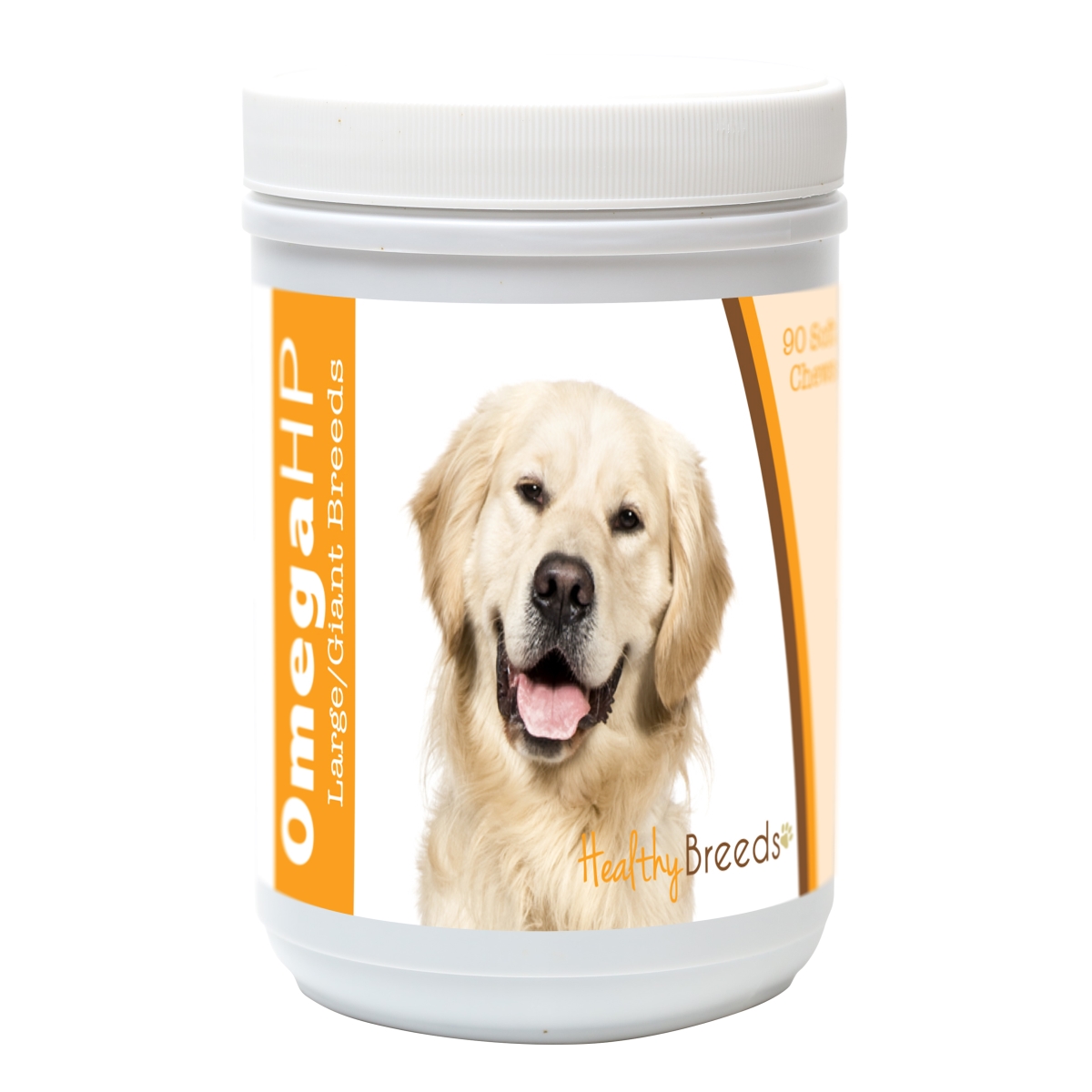 840235107811 Golden Retriever Omega HP Fatty Acid Skin & Coat Support Soft Chews, 90 Count - White