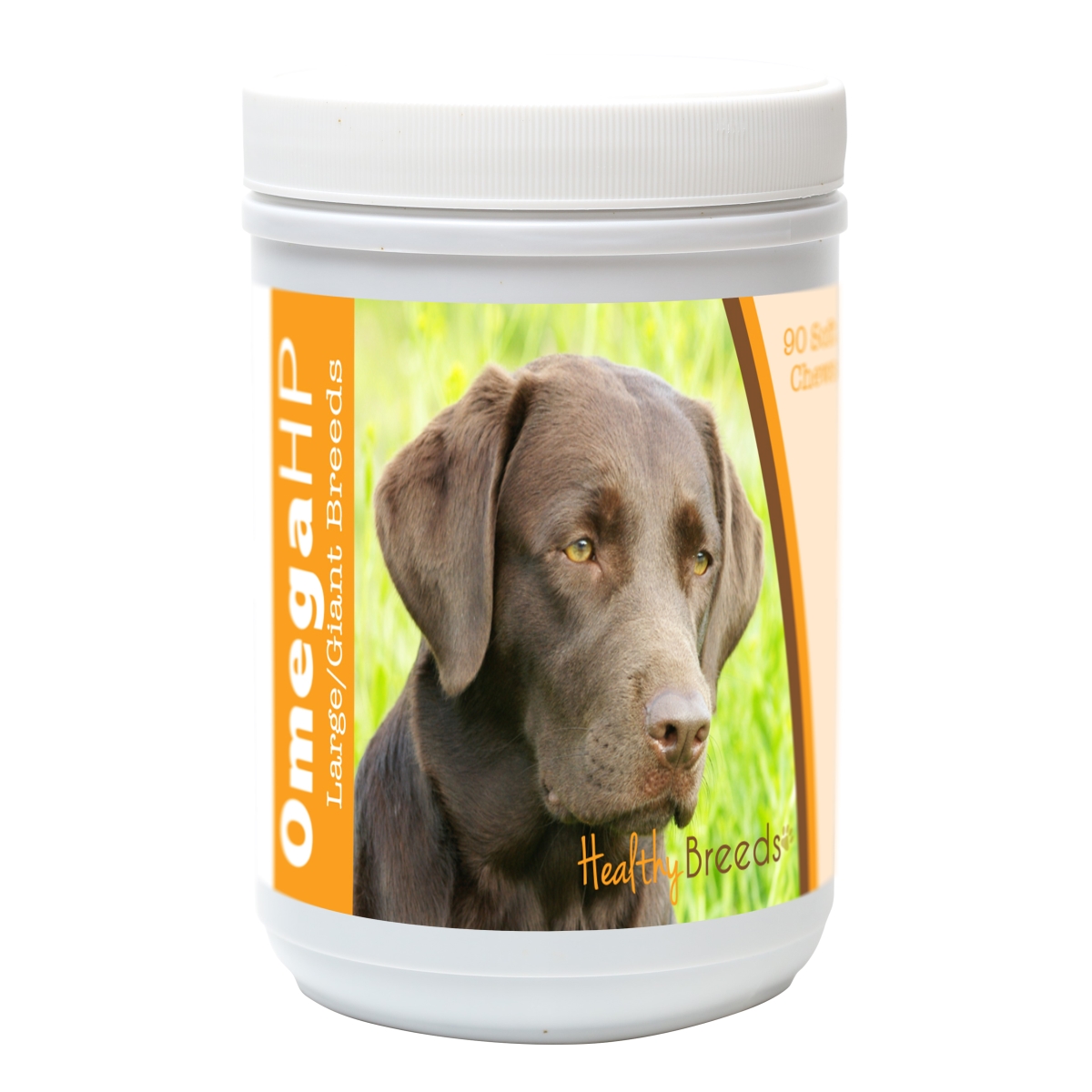 840235109709 Labrador Retriever Omega HP Fatty Acid Skin & Coat Support Soft Chews, 90 Count - Drak Brown