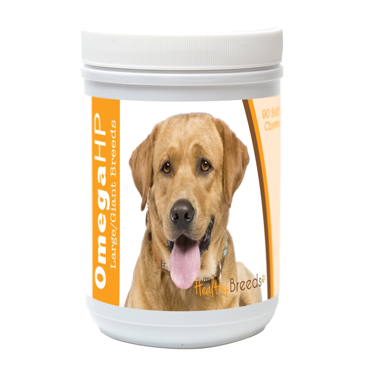 840235109716 Labrador Retriever Omega HP Fatty Acid Skin & Coat Support Soft Chews, 90 Count - Light Brown
