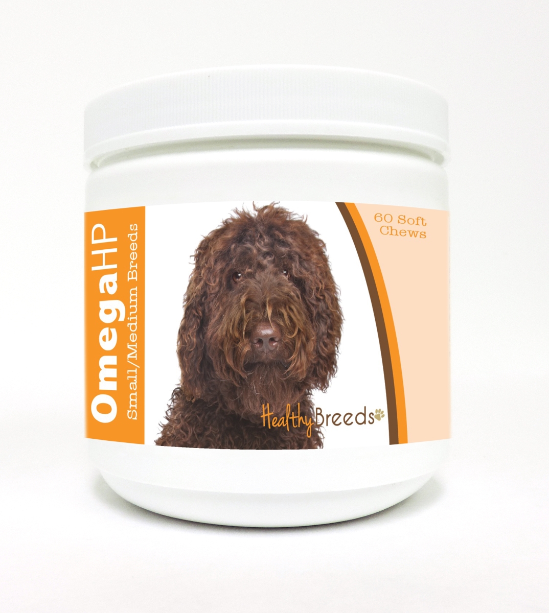 Picture of Healthy Breeds 840235110170 Labradoodle Omega HP Fatty Acid Skin & Coat Support Soft Chews, 60 Count - Black