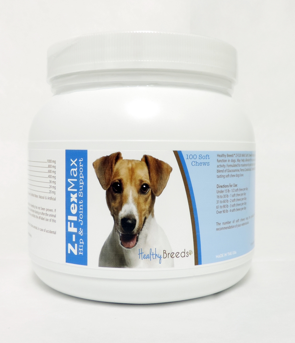 Picture of Healthy Breeds 840235117629 Jack Russell Terrier Z-Flex Max Hip & Joint Soft Chews, 100 Count