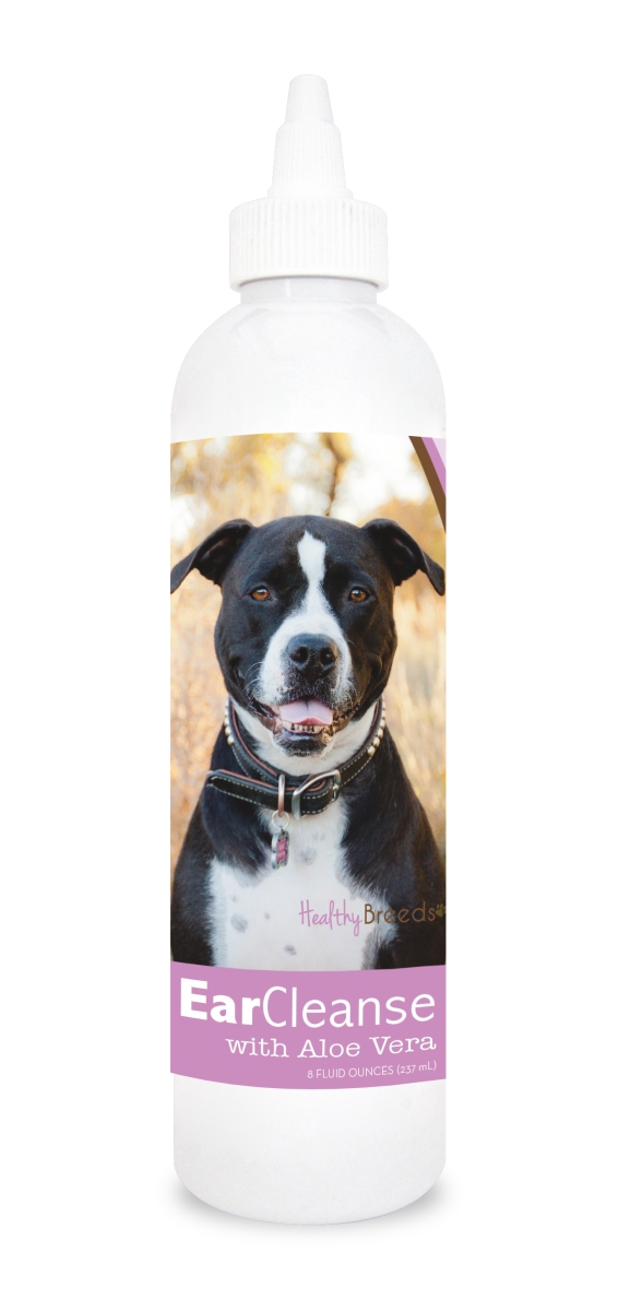 Picture of Healthy Breeds 840235117704 8 oz Pit Bull Ear Cleanse with Aloe Vera Sweet Pea & Vanilla
