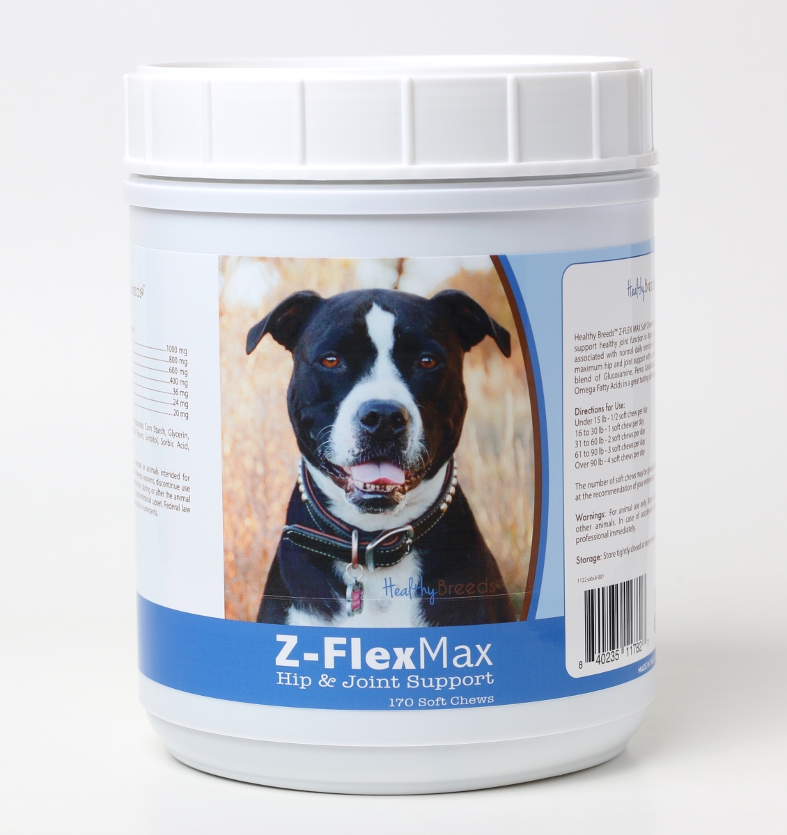 Picture of Healthy Breeds 840235117827 Pit Bull Z-Flex Max Hip & Joint Soft Chews, 170 Count
