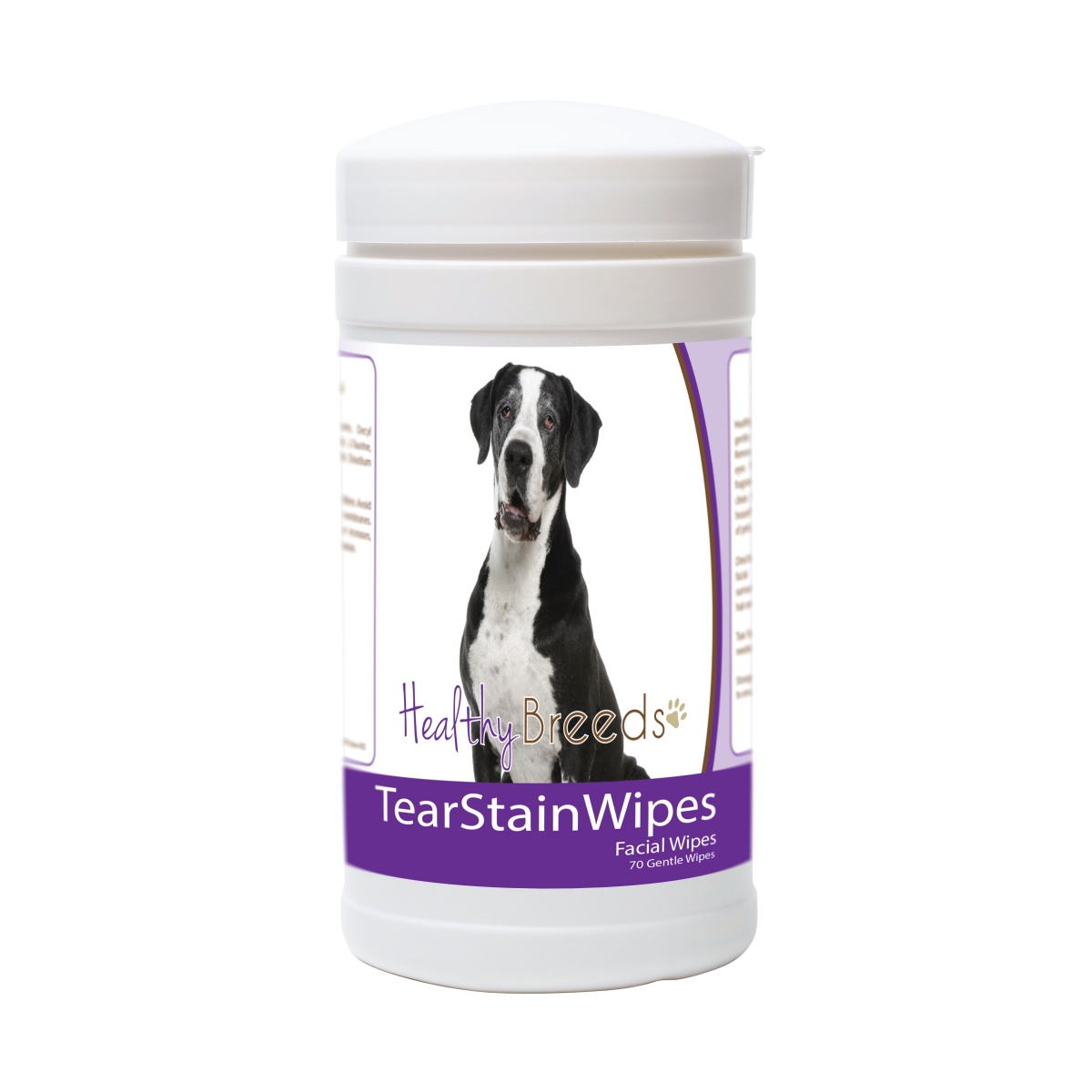 Picture of Healthy Breeds 840235173304 Great Dane Tear Stain Wipes - 70 Count