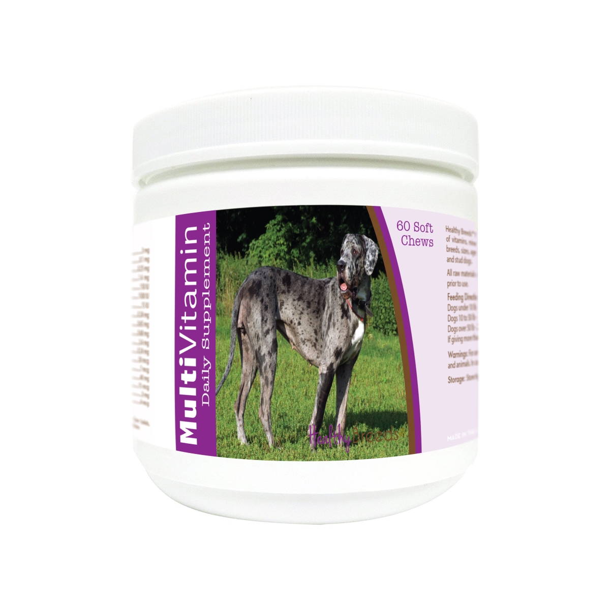 Picture of Healthy Breeds 840235173328 Great Dane Multi-Vitamin Soft Chews - 60 Count