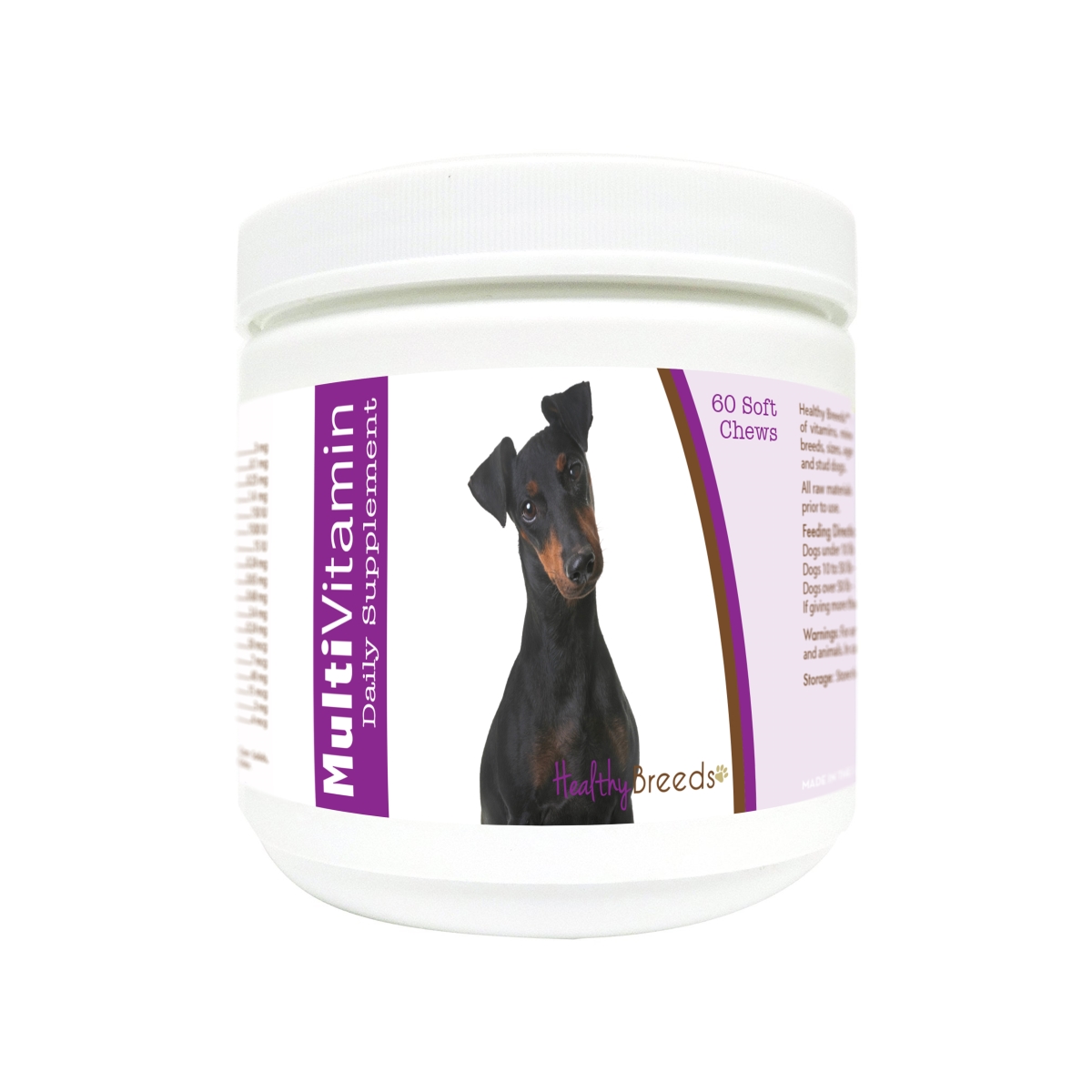 Picture of Healthy Breeds 840235173434 Manchester Terrier Multi-Vitamin Soft Chews - 60 Count