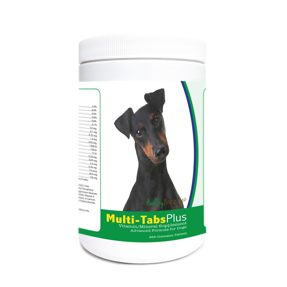 Picture of Healthy Breeds 840235173489 Manchester Terrier Multi-Tabs Plus Chewable Tablets - 365 Count