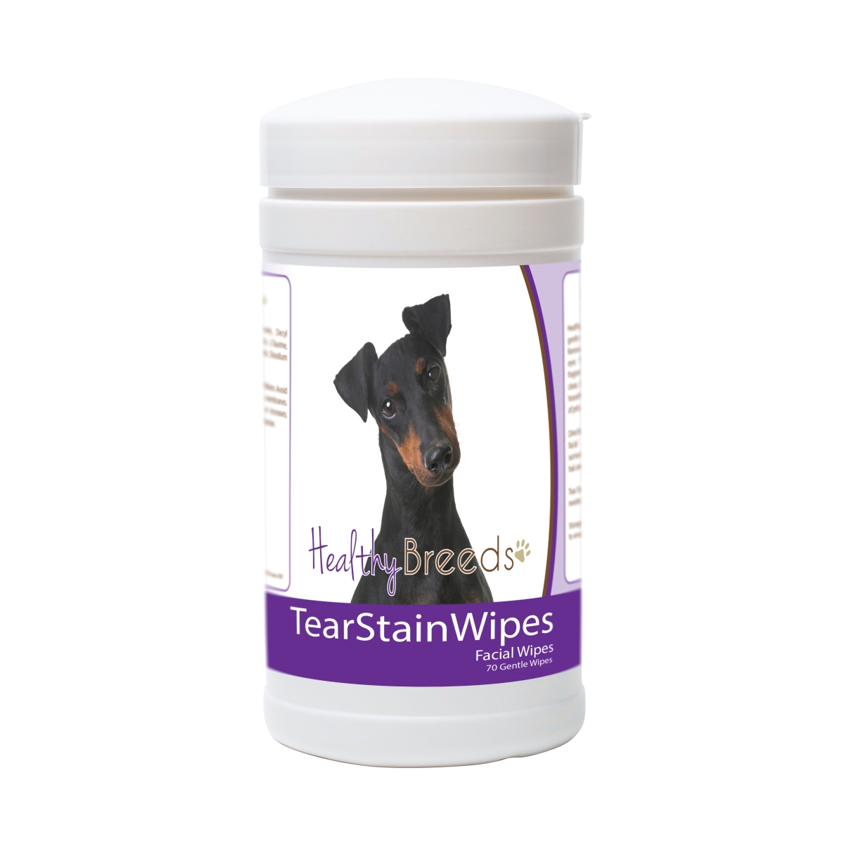 Picture of Healthy Breeds 840235173496 Manchester Terrier Tear Stain Wipes - 70 Count