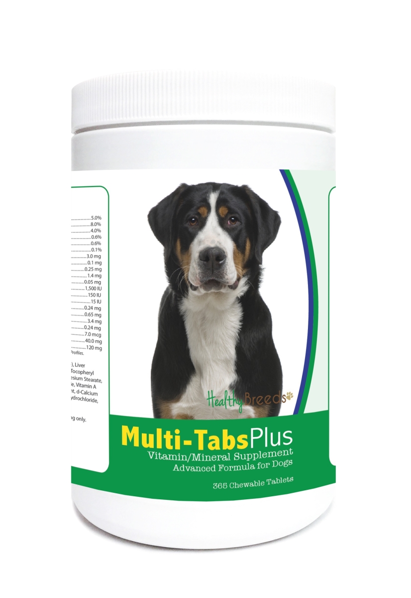 Picture of Healthy Breeds 840235122401 Greater Swiss Mountain Dog Multi-Tabs Plus Chewable Tablets - 365 Count