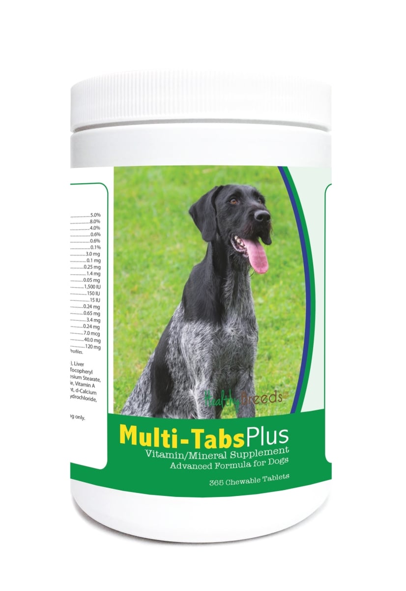 Picture of Healthy Breeds 840235123309 German Wirehaired Pointer Multi-Tabs Plus Chewable Tablets - 365 Count