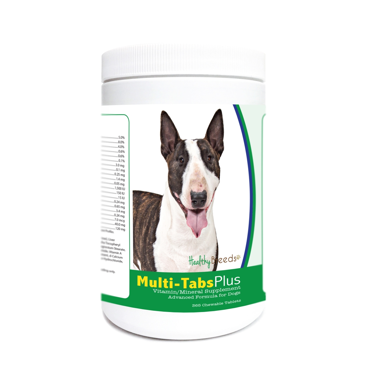 Picture of Healthy Breeds 840235176473 Miniature Bull Terrier Multi-Tabs Plus Chewable Tablets - 365 Count