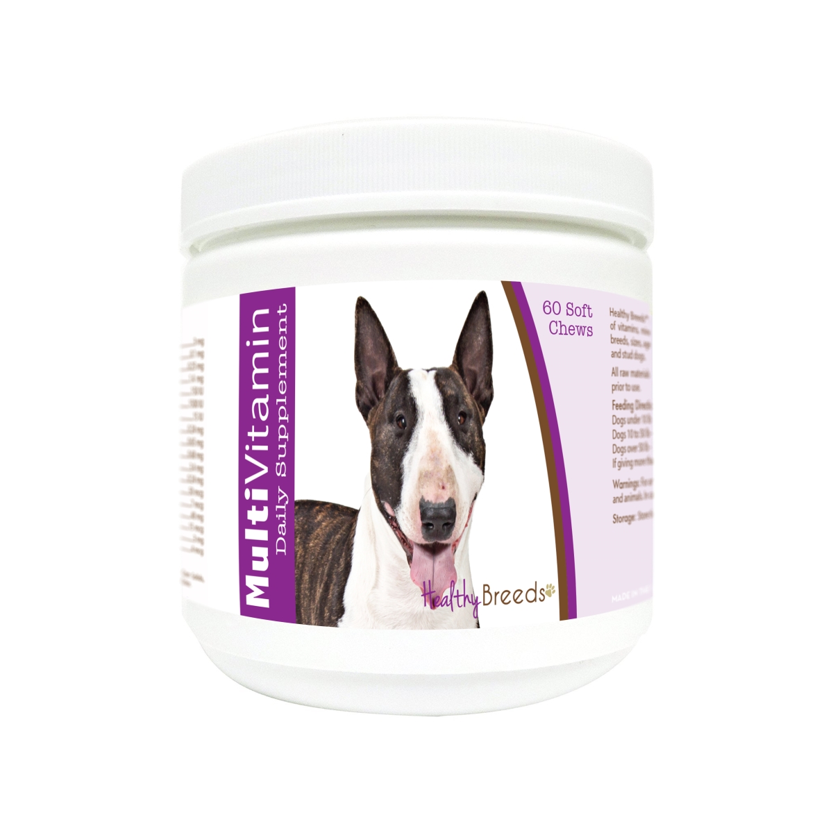 Picture of Healthy Breeds 840235176480 Miniature Bull Terrier Multi-Vitamin Soft Chews - 60 Count