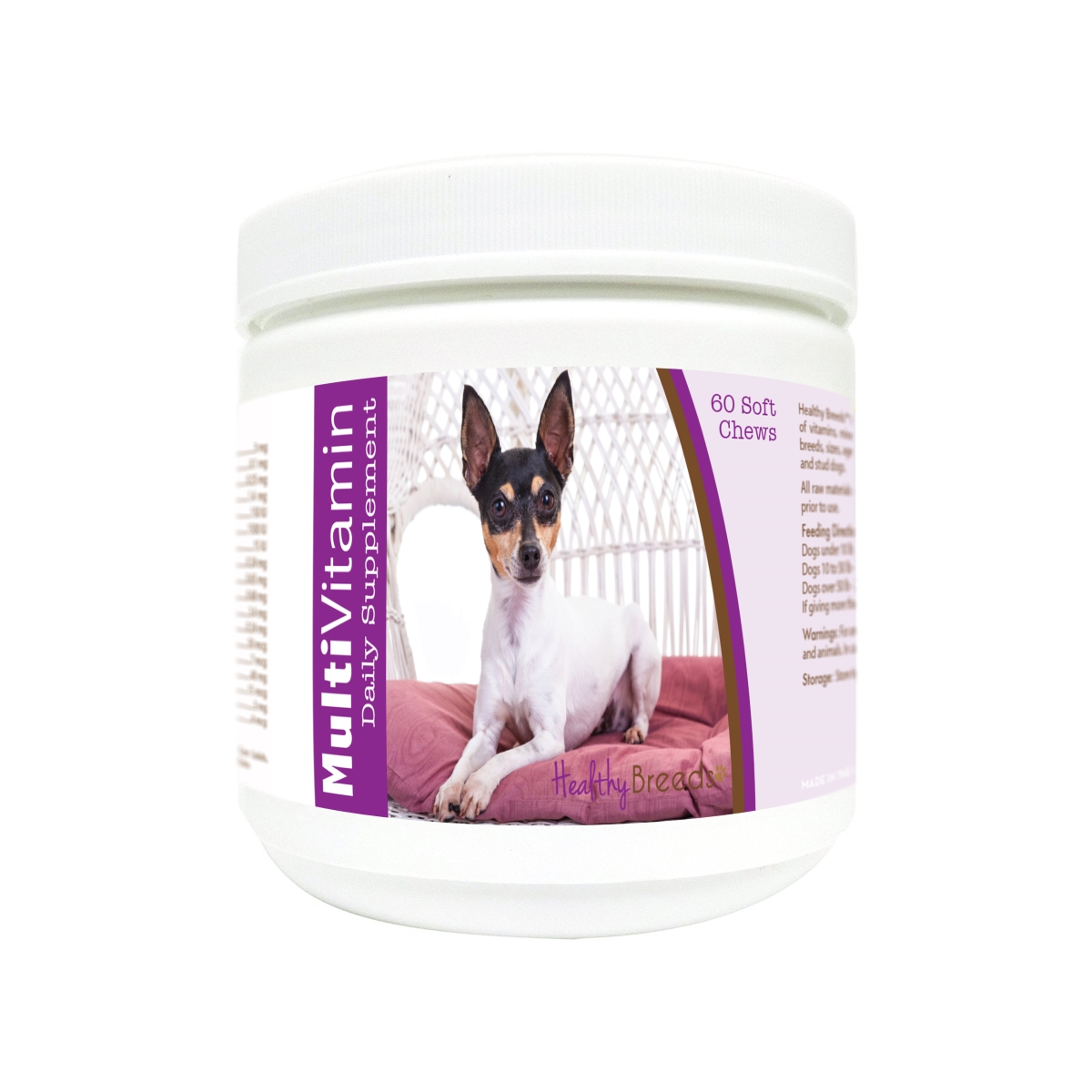 Picture of Healthy Breeds 840235177210 Toy Fox Terrier Multi-Vitamin Soft Chews - 60 Count