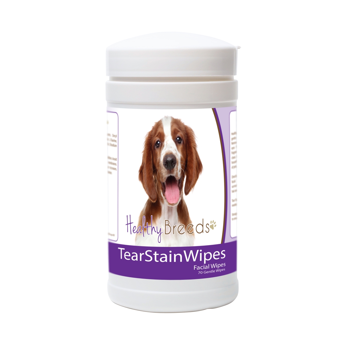 Picture of Healthy Breeds 840235177487 Welsh Springer Spaniel Tear Stain Wipes - 70 Count