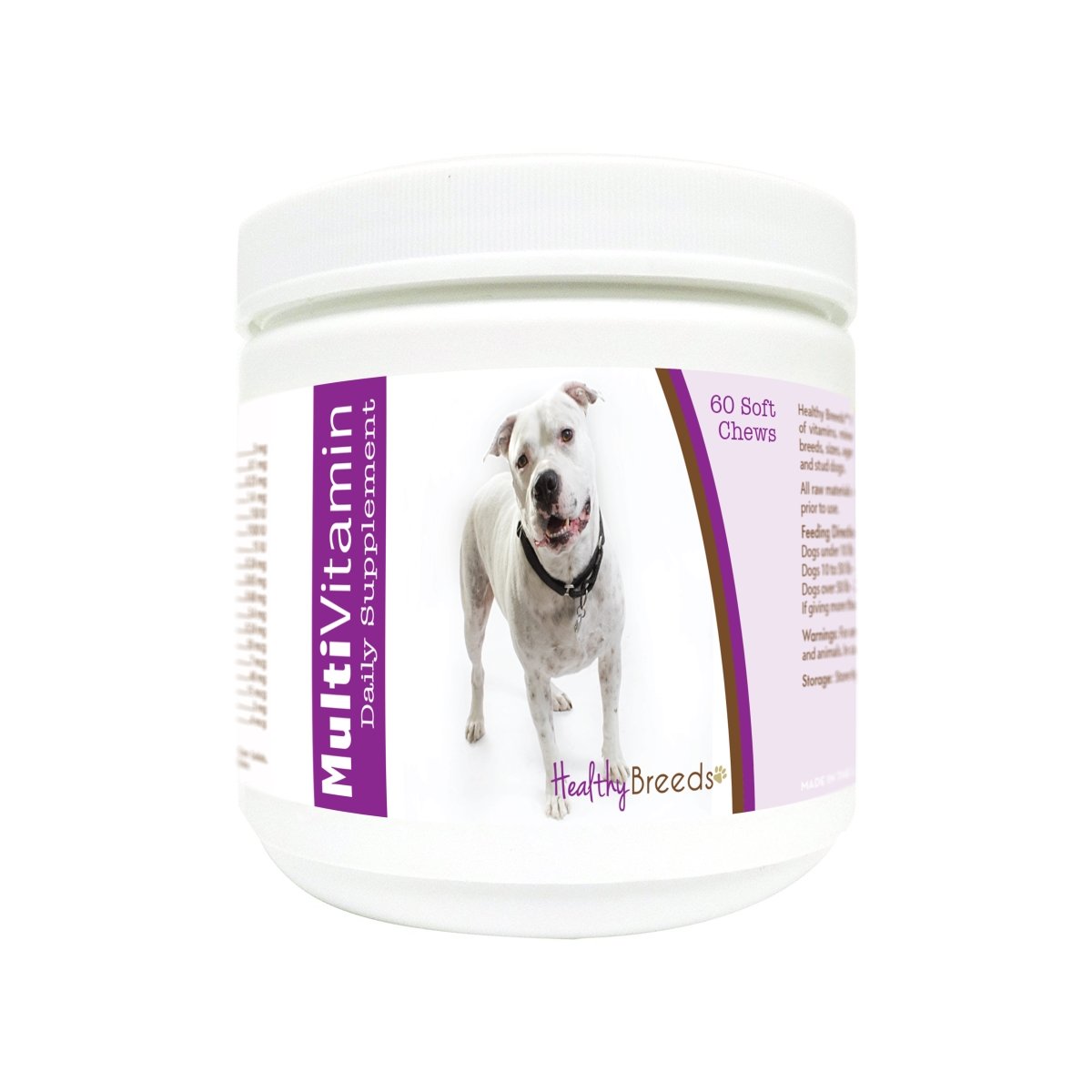 Picture of Healthy Breeds 840235129431 Pit Bull Multi-Vitamin Soft Chews - 60 Count