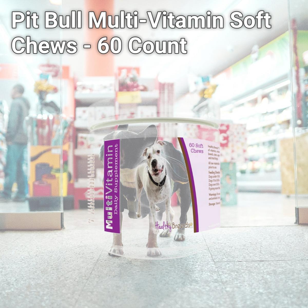 Picture of Healthy Breeds 840235129431 Pit Bull Multi-Vitamin Soft Chews - 60 Count
