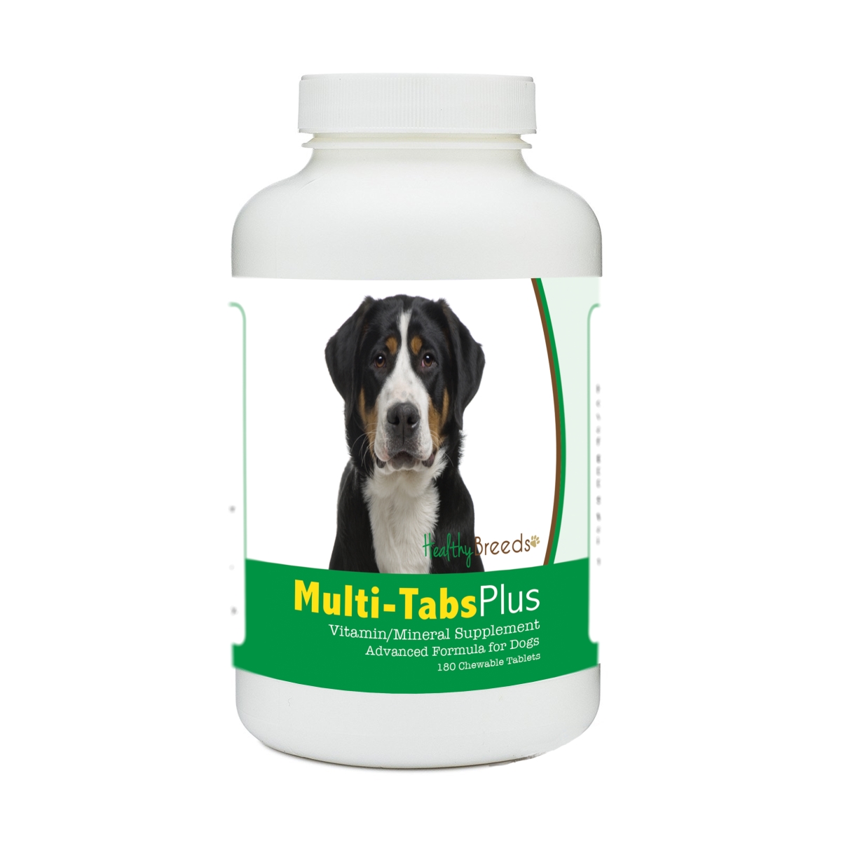 Picture of Healthy Breeds 840235140825 Greater Swiss Mountain Dog Multi-Tabs Plus Chewable Tablets - 180 Count