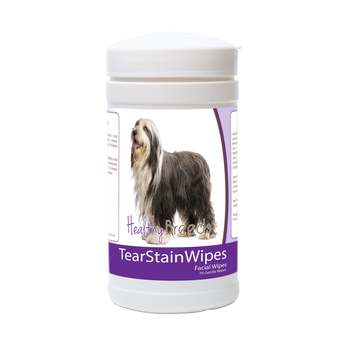 Picture of Healthy Breeds 840235179221 Bearded Collie Tear Stain Wipes - 70 Count