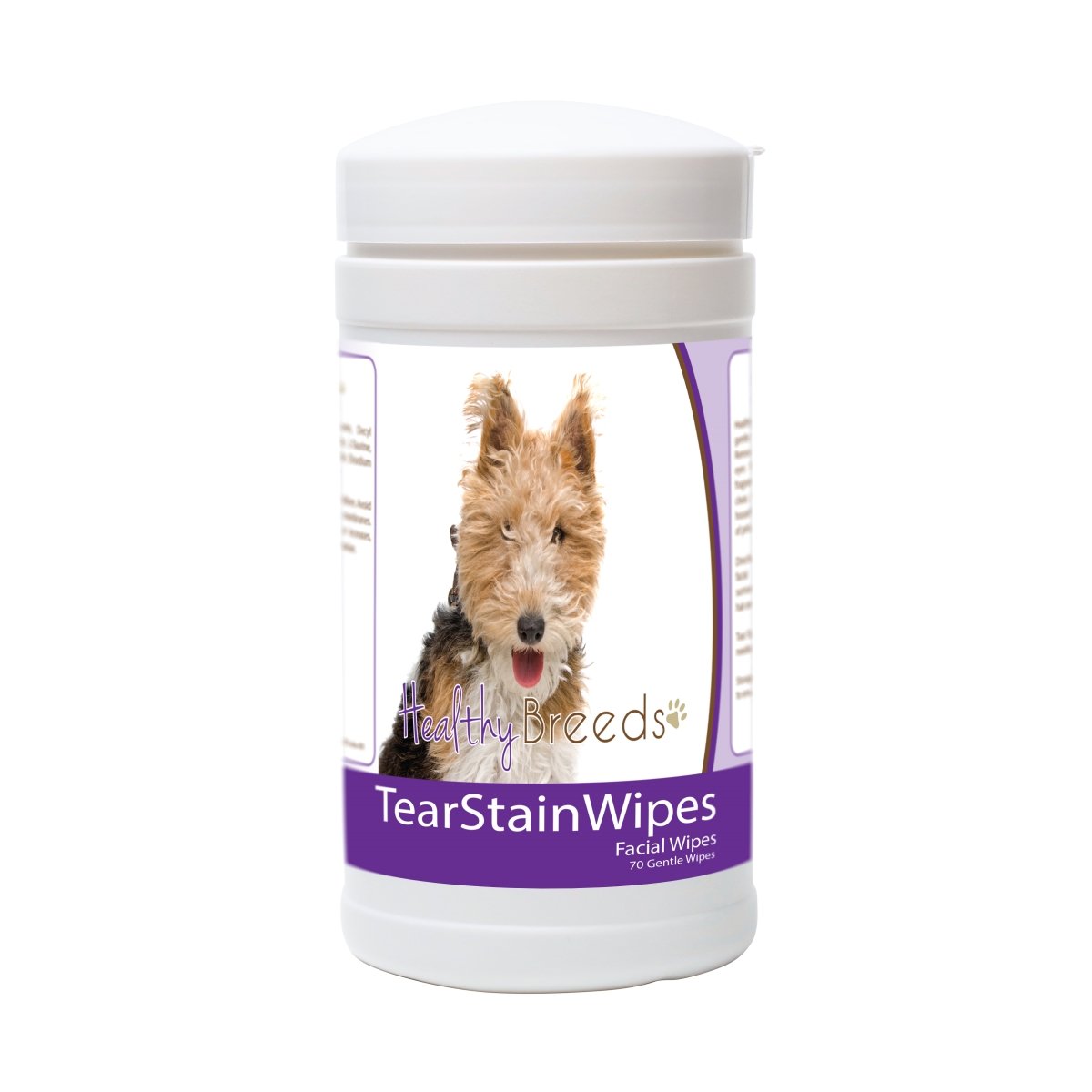 Picture of Healthy Breeds 840235179962 Wire Fox Terrier Tear Stain Wipes - 70 Count
