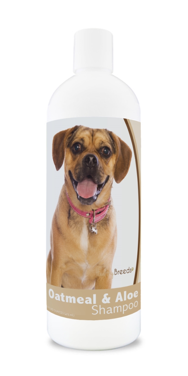Picture of Healthy Breeds 840235169888 16 oz Puggle Oatmeal Shampoo with Aloe