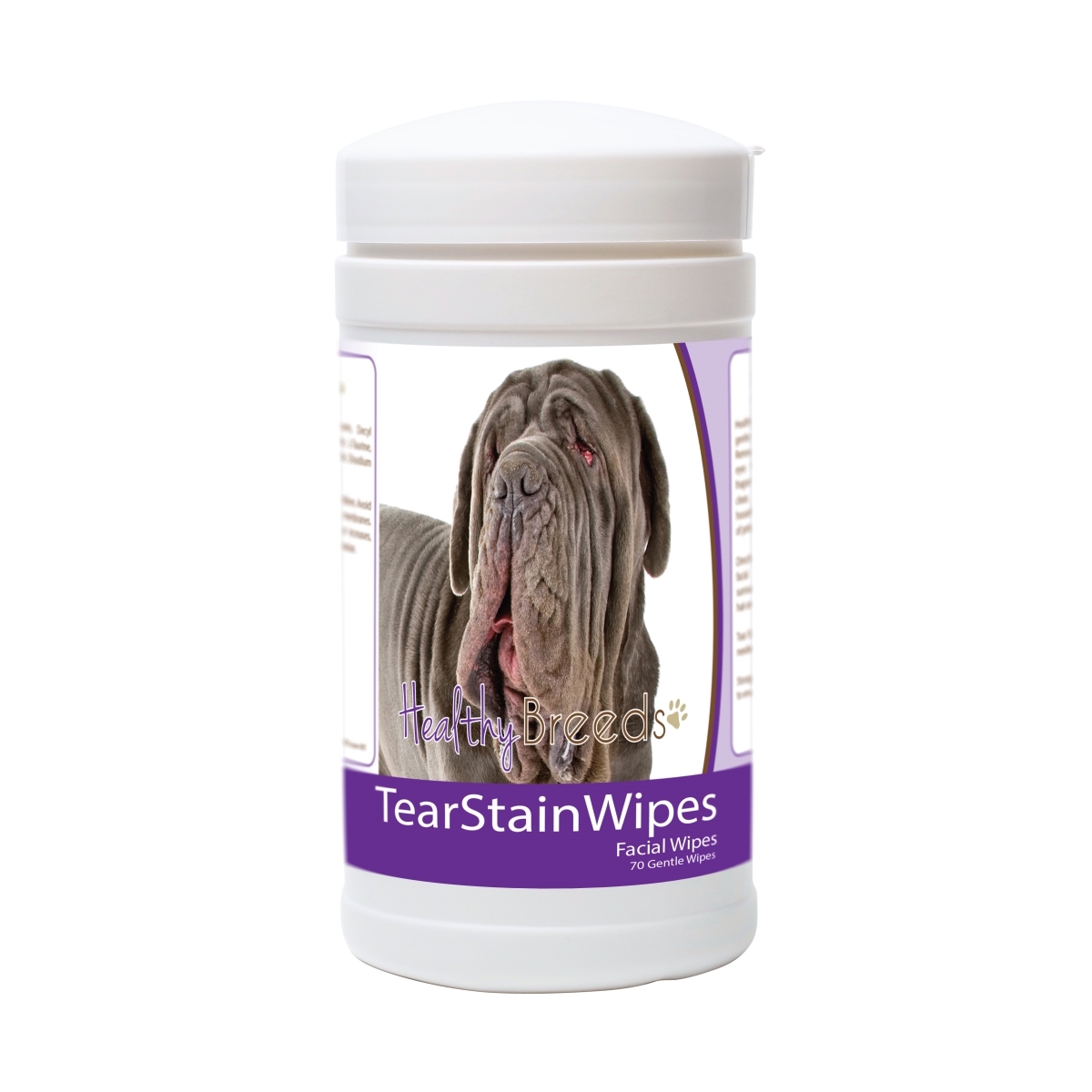 Picture of Healthy Breeds 840235170990 Neapolitan Mastiff Tear Stain Wipes - 70 Count