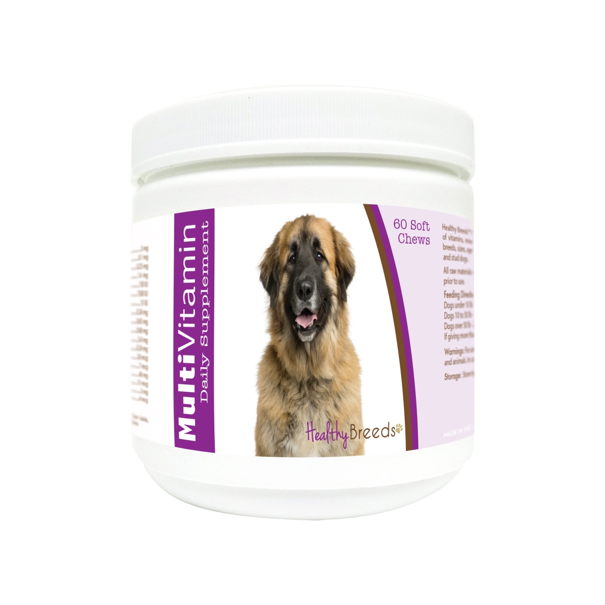Picture of Healthy Breeds 840235180180 Leonberger Multi-Vitamin Soft Chews - 60 Count