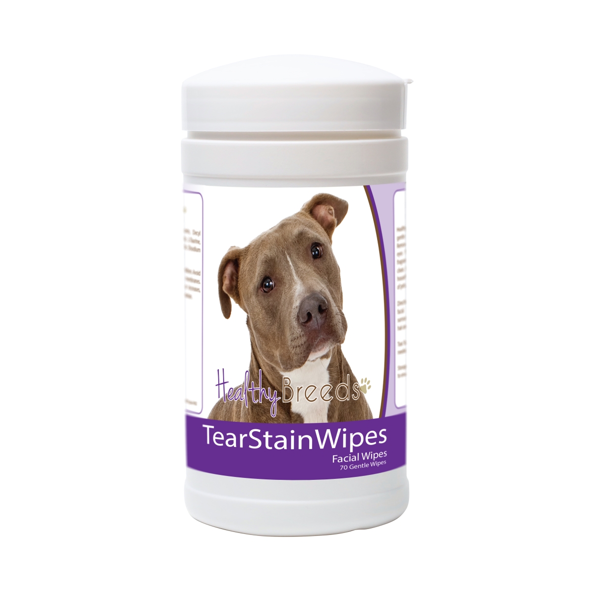 Picture of Healthy Breeds 840235180401 Pit Bull Tear Stain Wipes - 70 Count